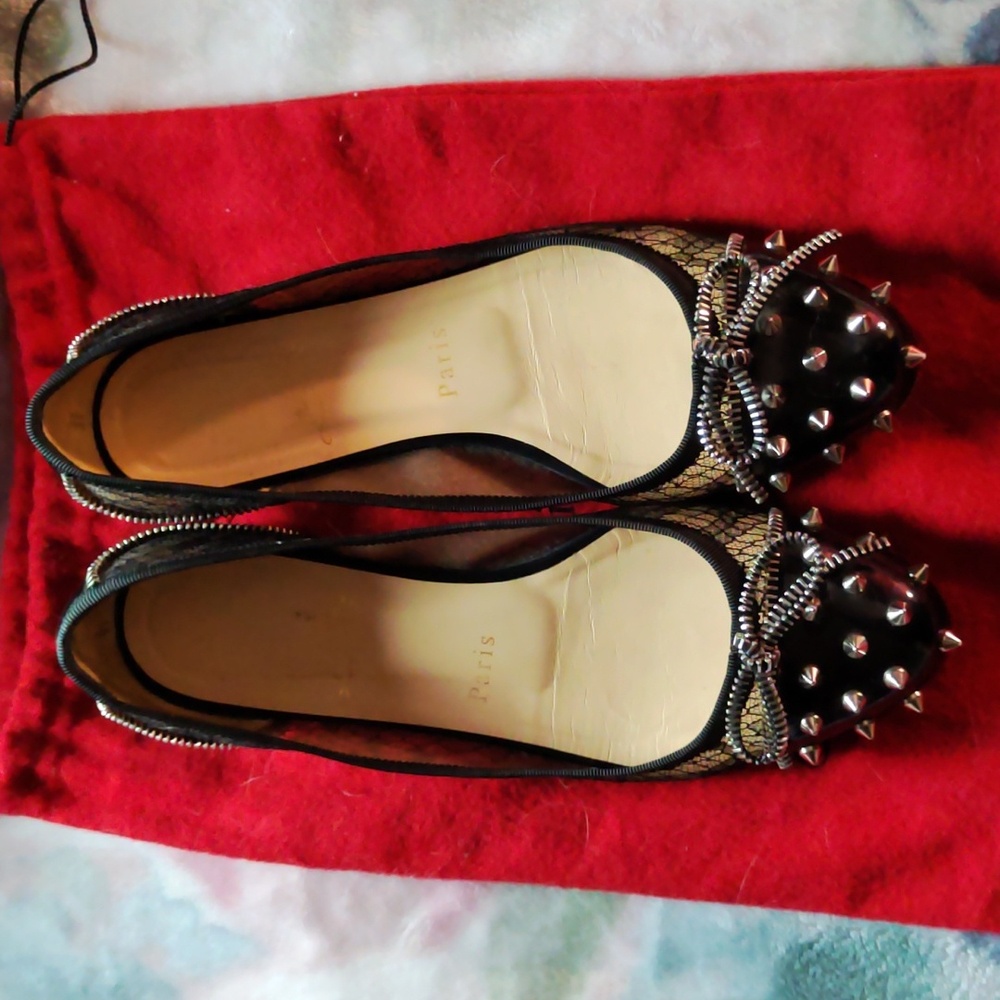 Christian Louboutin spike flats